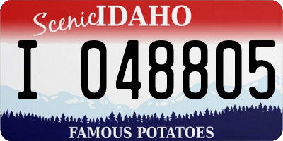 ID license plate I048805