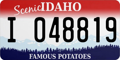 ID license plate I048819