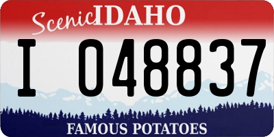 ID license plate I048837