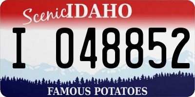 ID license plate I048852