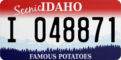 ID license plate I048871