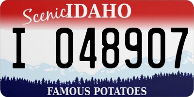 ID license plate I048907