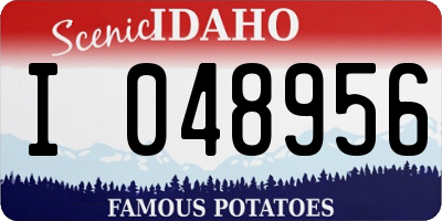 ID license plate I048956