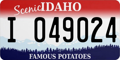 ID license plate I049024
