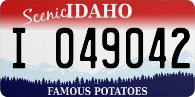 ID license plate I049042