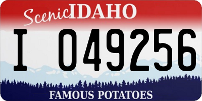 ID license plate I049256