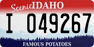 ID license plate I049267