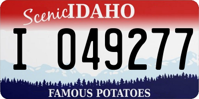 ID license plate I049277