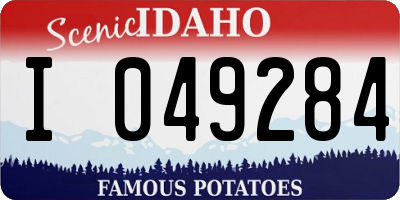 ID license plate I049284