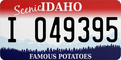 ID license plate I049395