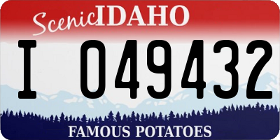 ID license plate I049432