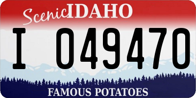 ID license plate I049470