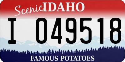 ID license plate I049518
