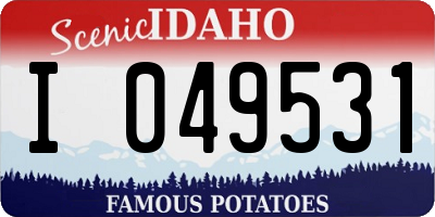 ID license plate I049531