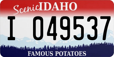 ID license plate I049537