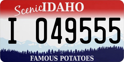 ID license plate I049555