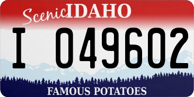 ID license plate I049602