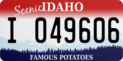 ID license plate I049606