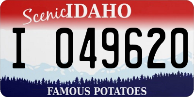 ID license plate I049620