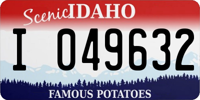 ID license plate I049632