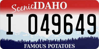 ID license plate I049649