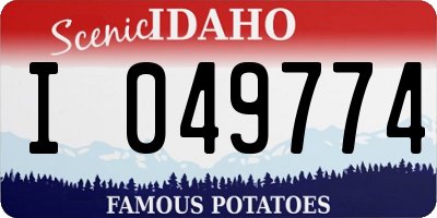 ID license plate I049774