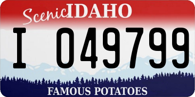 ID license plate I049799