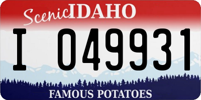 ID license plate I049931