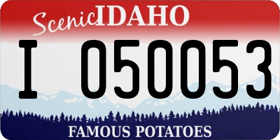 ID license plate I050053