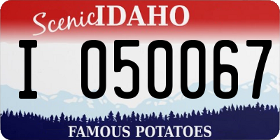 ID license plate I050067