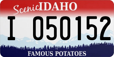 ID license plate I050152