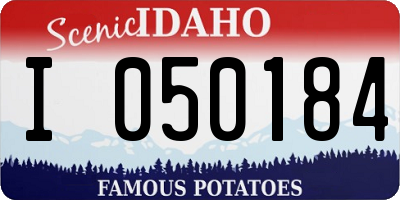ID license plate I050184