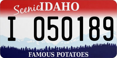 ID license plate I050189