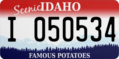 ID license plate I050534