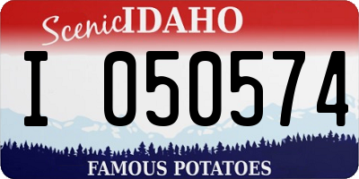 ID license plate I050574