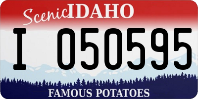 ID license plate I050595