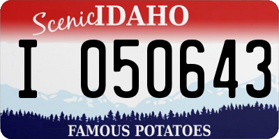 ID license plate I050643
