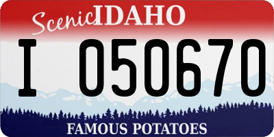 ID license plate I050670