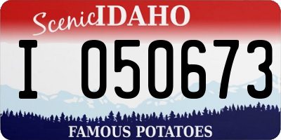 ID license plate I050673