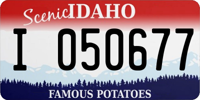 ID license plate I050677