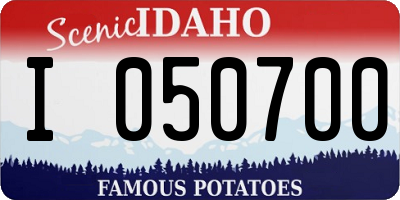ID license plate I050700
