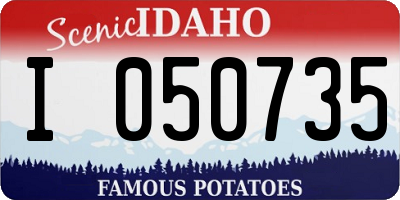 ID license plate I050735