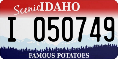 ID license plate I050749