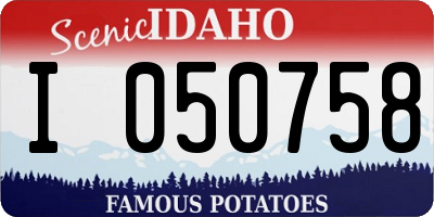 ID license plate I050758