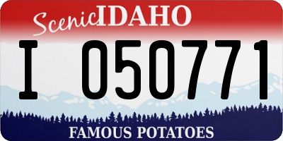 ID license plate I050771