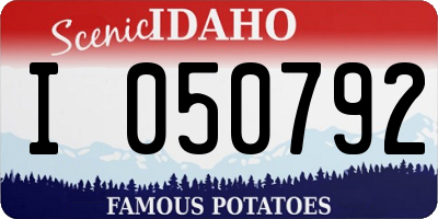 ID license plate I050792