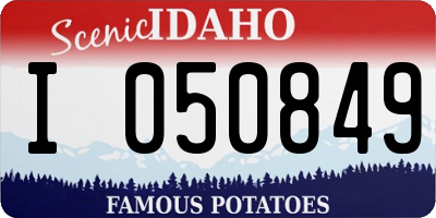 ID license plate I050849