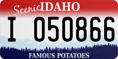 ID license plate I050866
