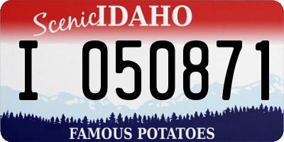 ID license plate I050871