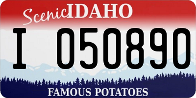 ID license plate I050890
